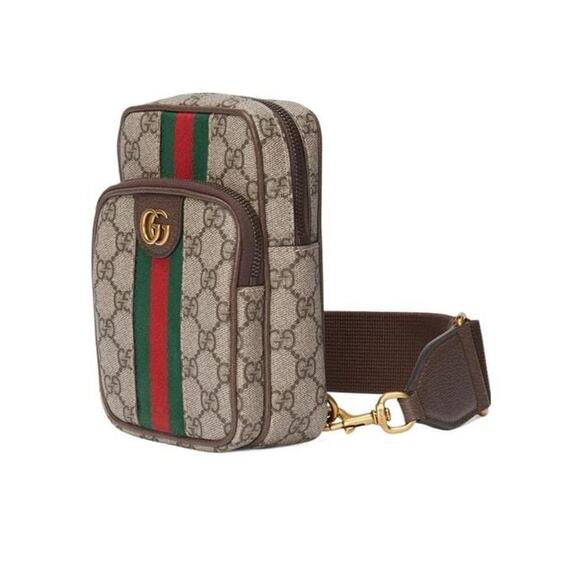GUCCI GG OPHIDIA WEB STRIPED CROSSBODY - Picture 1 of 7